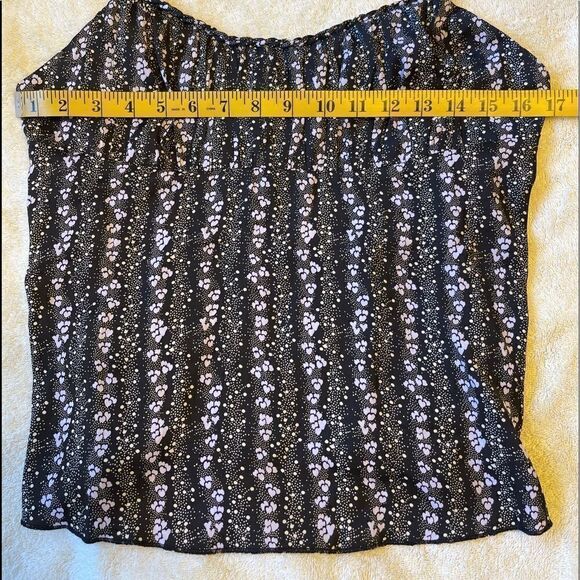 FREE PEOPLE Donna Printed Spaghetti Straps Black Cami Top.Size M - Picture 14 of 14